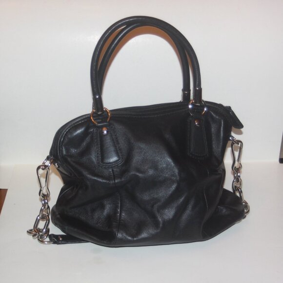 ❤️SOLD Coach 15339 Kristin Black Leather Satchel Top Handle Handbag Purse - Picture 4 of 9